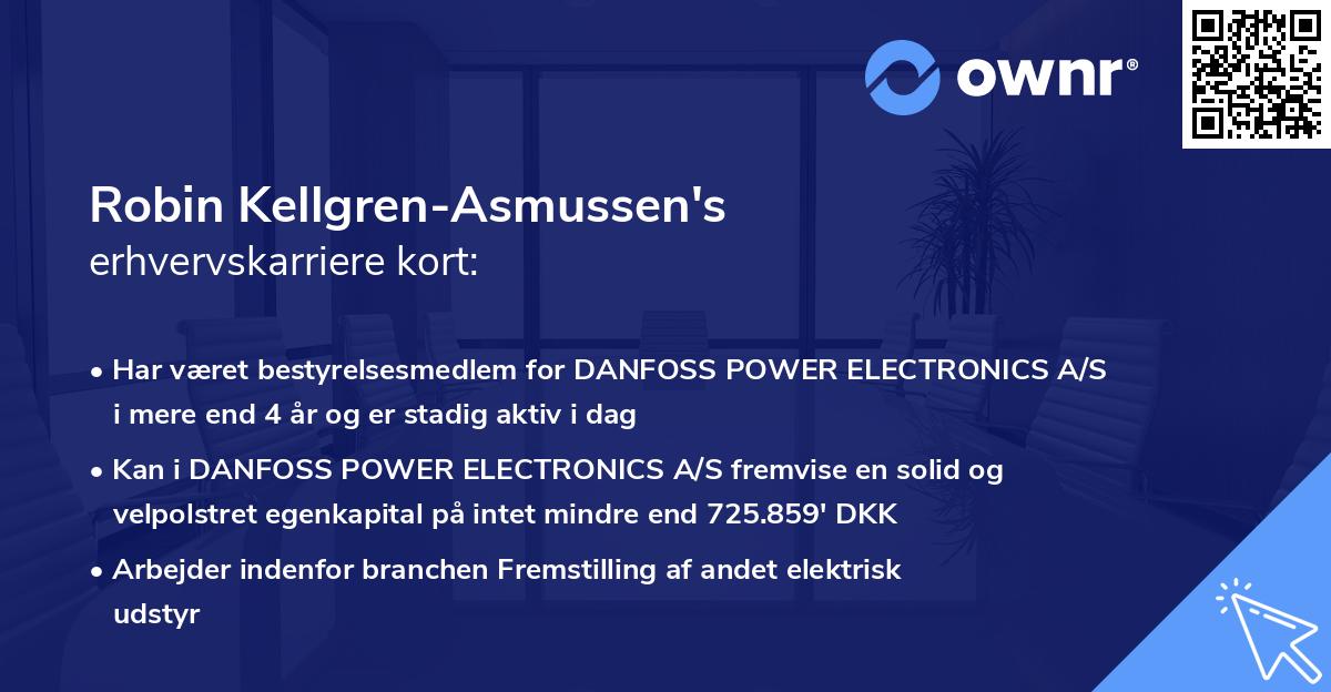 Robin Kellgren-Asmussen's erhvervskarriere kort
