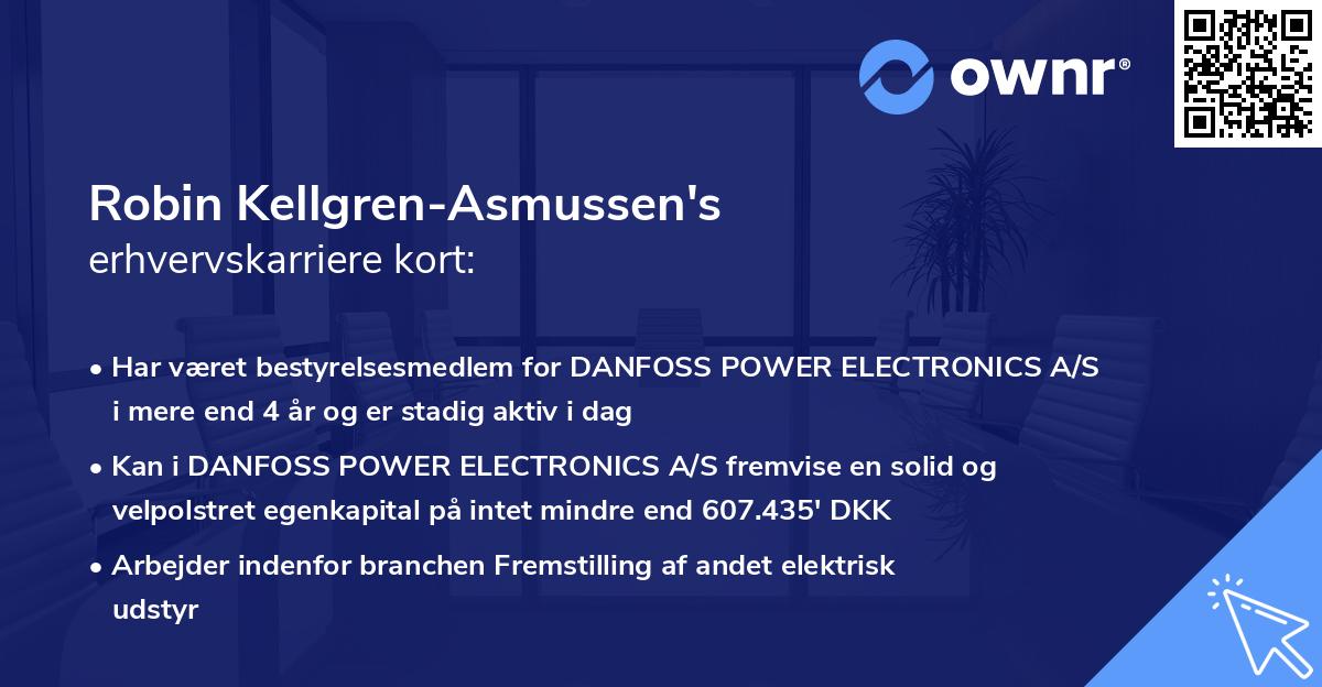 Robin Kellgren-Asmussen's erhvervskarriere kort