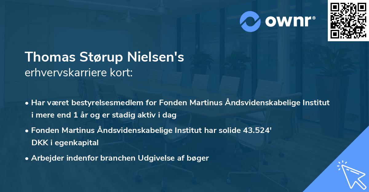 Thomas Størup Nielsen's erhvervskarriere kort