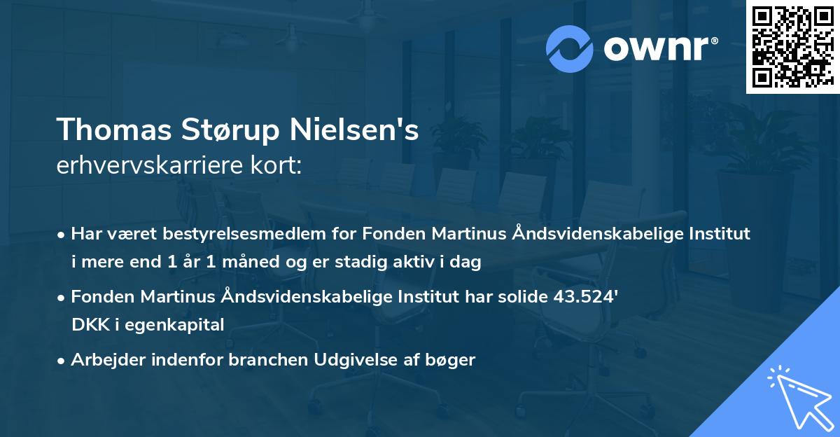 Thomas Størup Nielsen's erhvervskarriere kort
