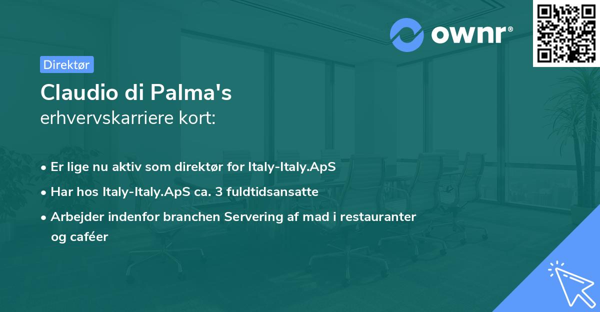 Claudio di Palma's erhvervskarriere kort