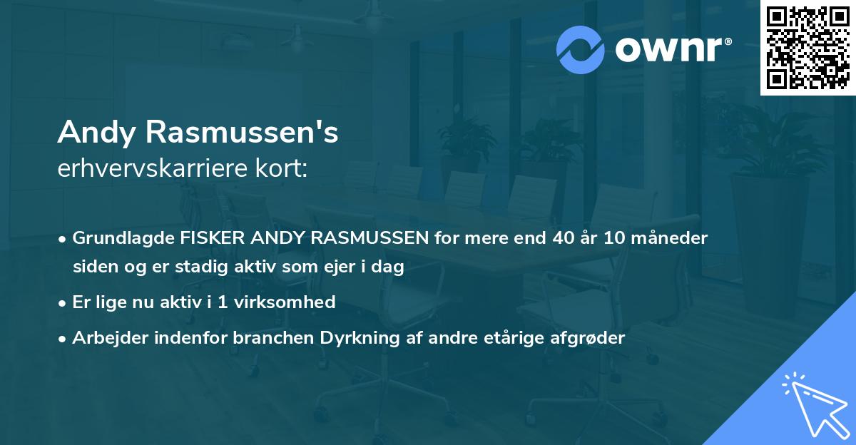 Andy Rasmussen's erhvervskarriere kort