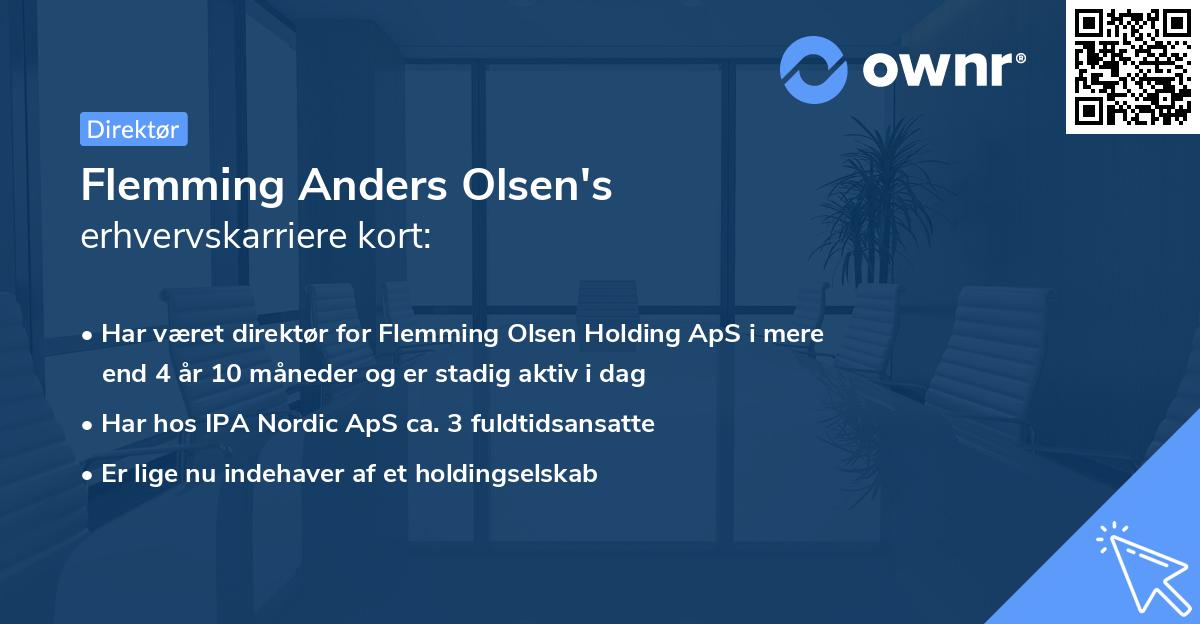 Flemming Anders Olsen's erhvervskarriere kort