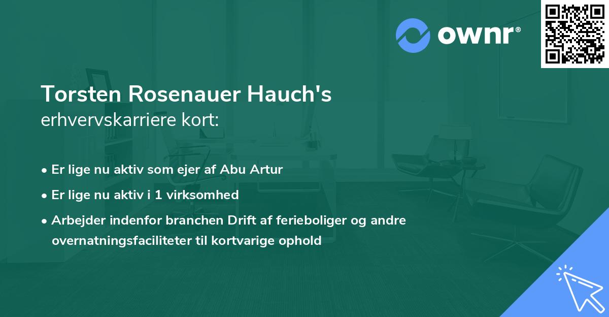 Torsten Rosenauer Hauch's erhvervskarriere kort