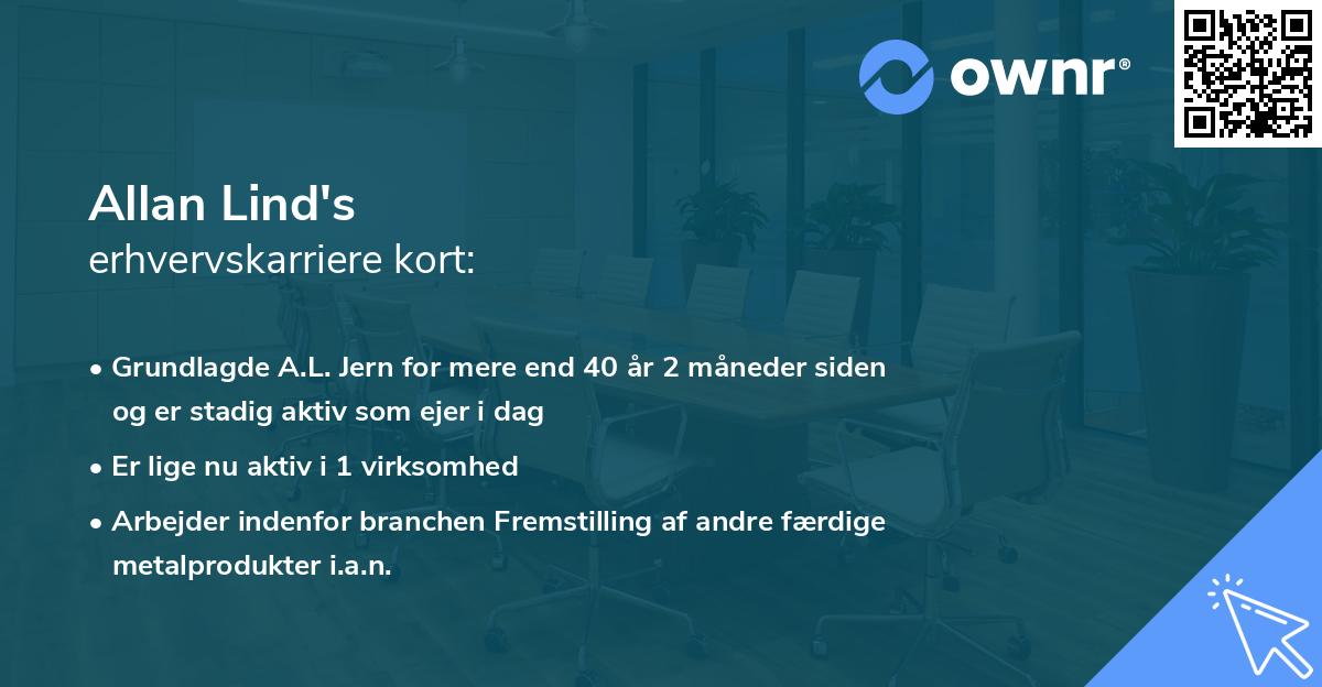 Allan Lind's erhvervskarriere kort