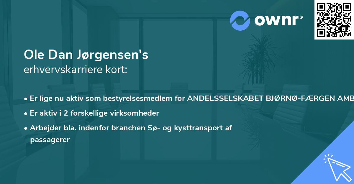 Ole Dan Jørgensen's erhvervskarriere kort