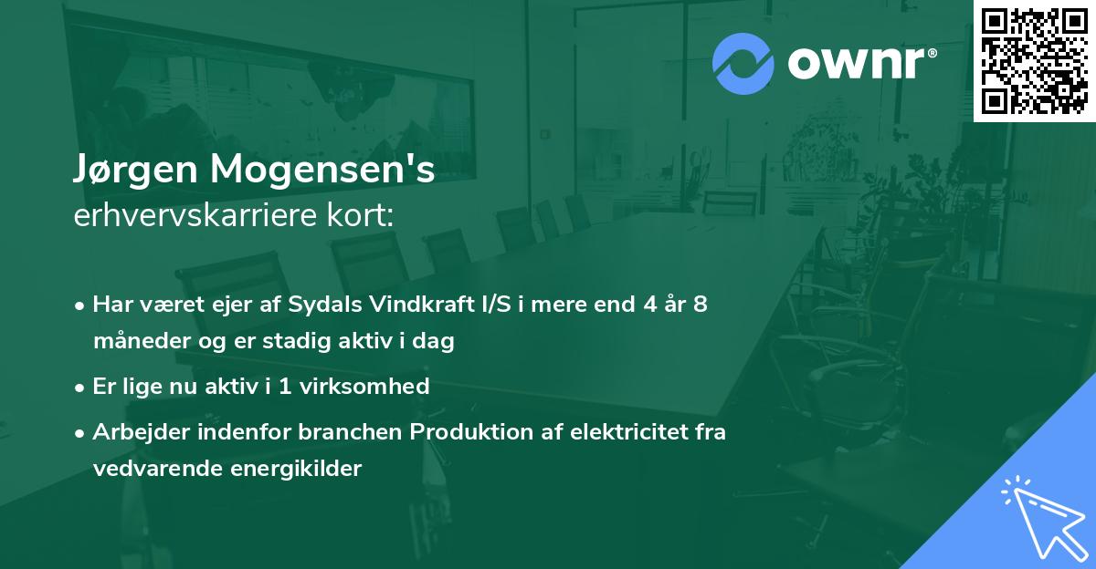 Jørgen Mogensen's erhvervskarriere kort