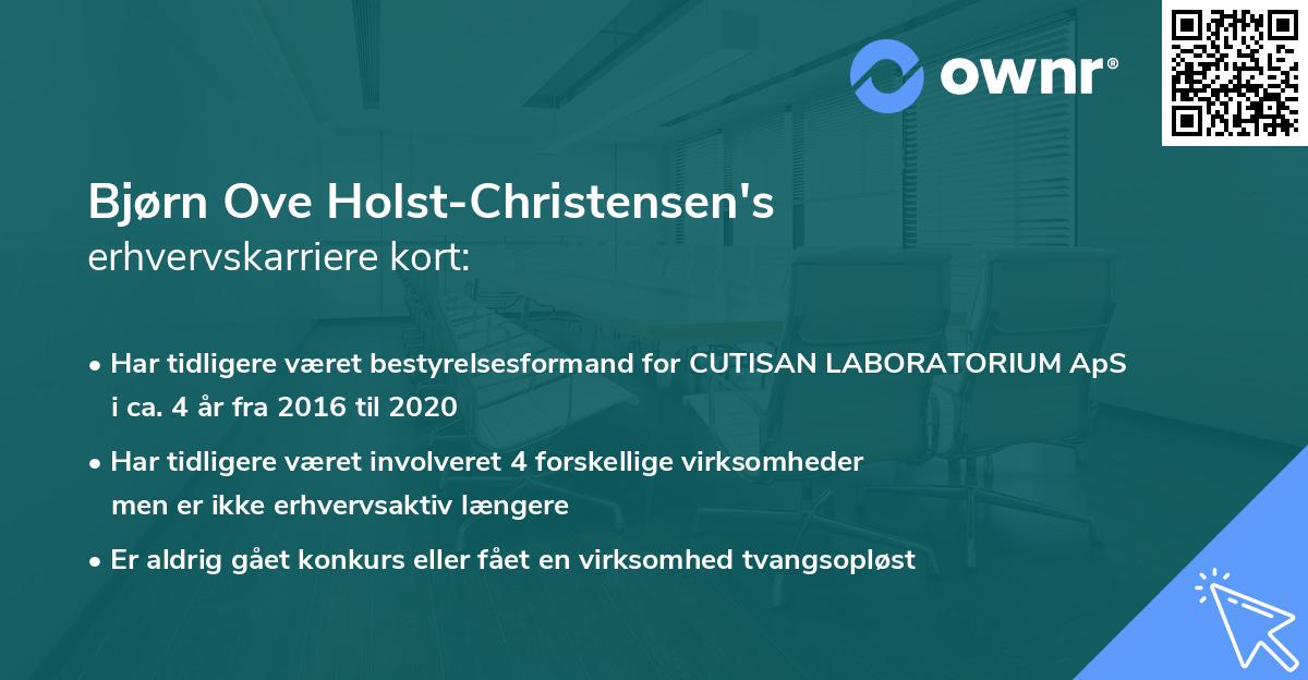 Bjørn Ove Holst-Christensen's erhvervskarriere kort