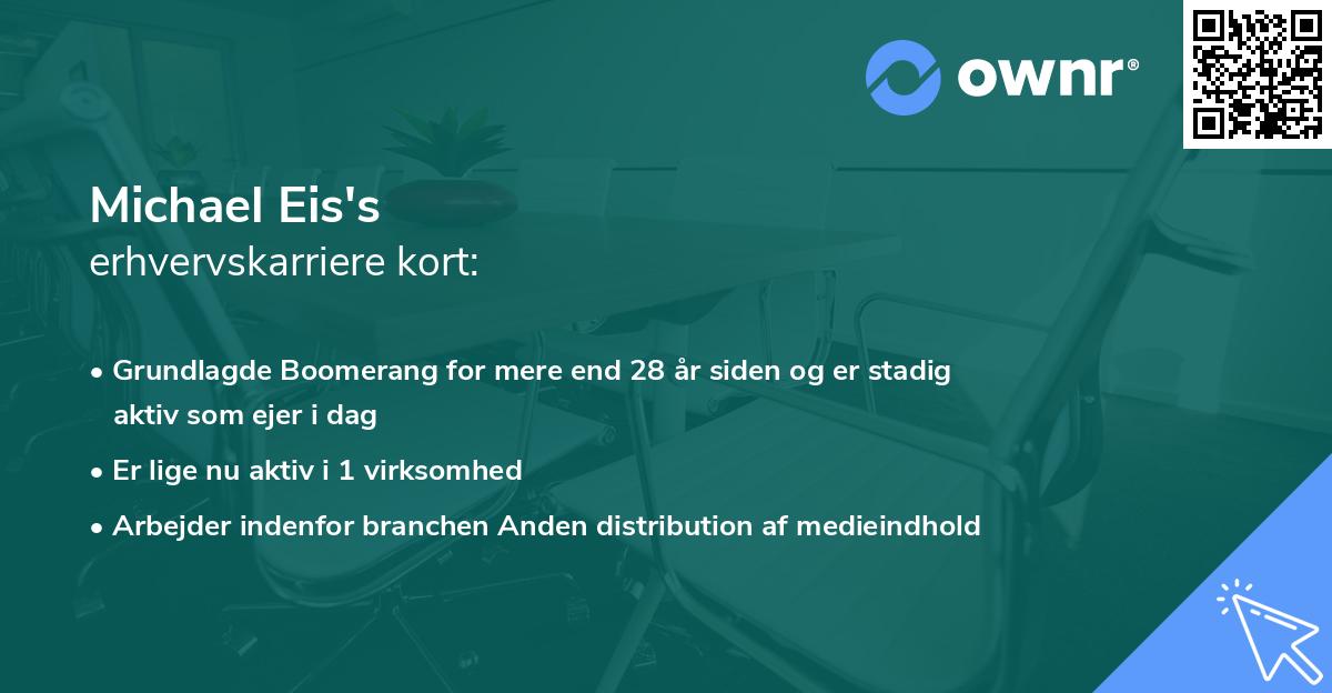 Michael Eis's erhvervskarriere kort