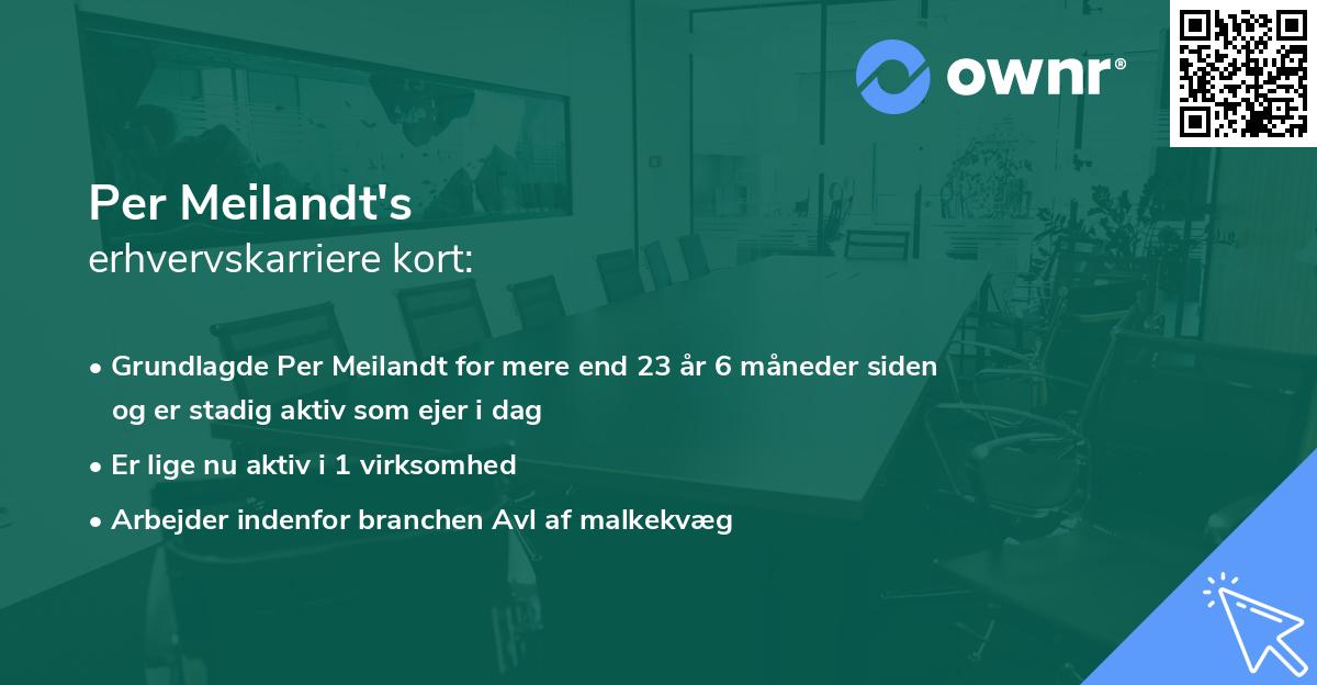 Per Meilandt's erhvervskarriere kort