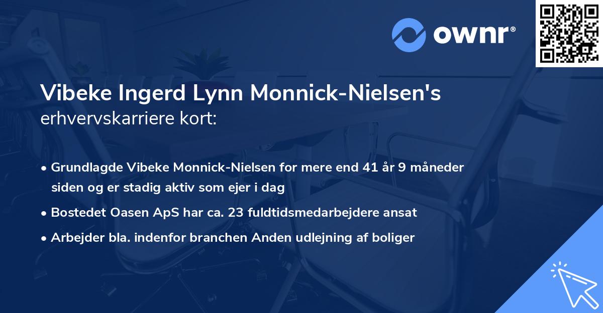 Vibeke Ingerd Lynn Monnick-Nielsen's erhvervskarriere kort