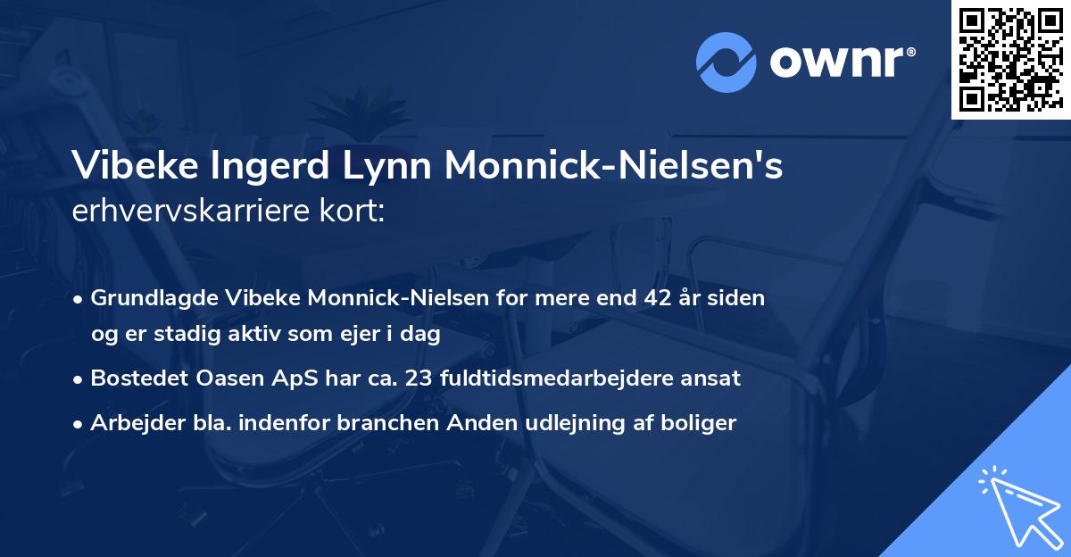 Vibeke Ingerd Lynn Monnick-Nielsen's erhvervskarriere kort