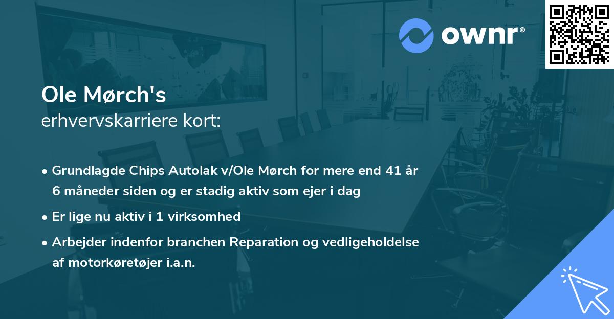 Ole Mørch's erhvervskarriere kort