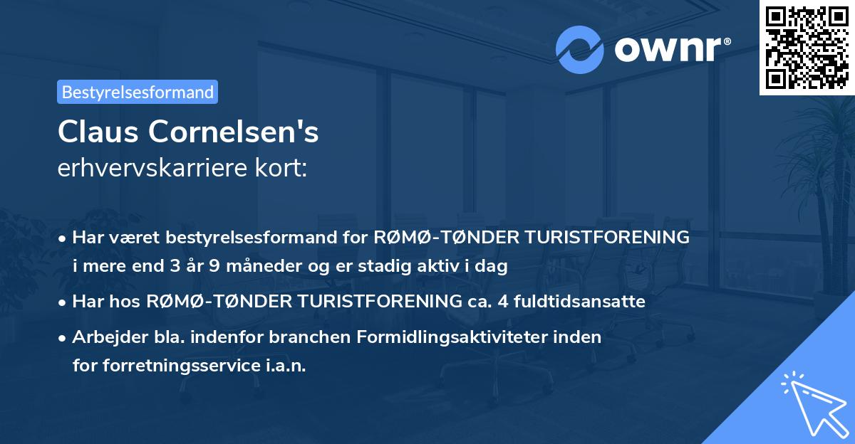 Claus Cornelsen's erhvervskarriere kort