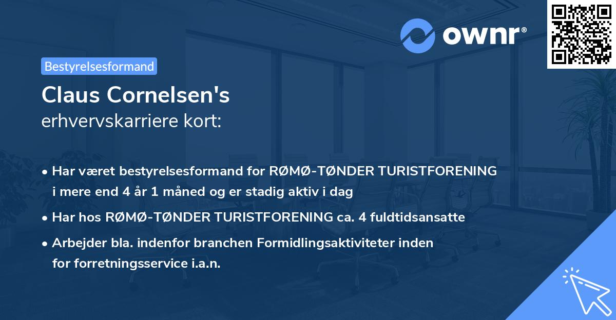 Claus Cornelsen's erhvervskarriere kort