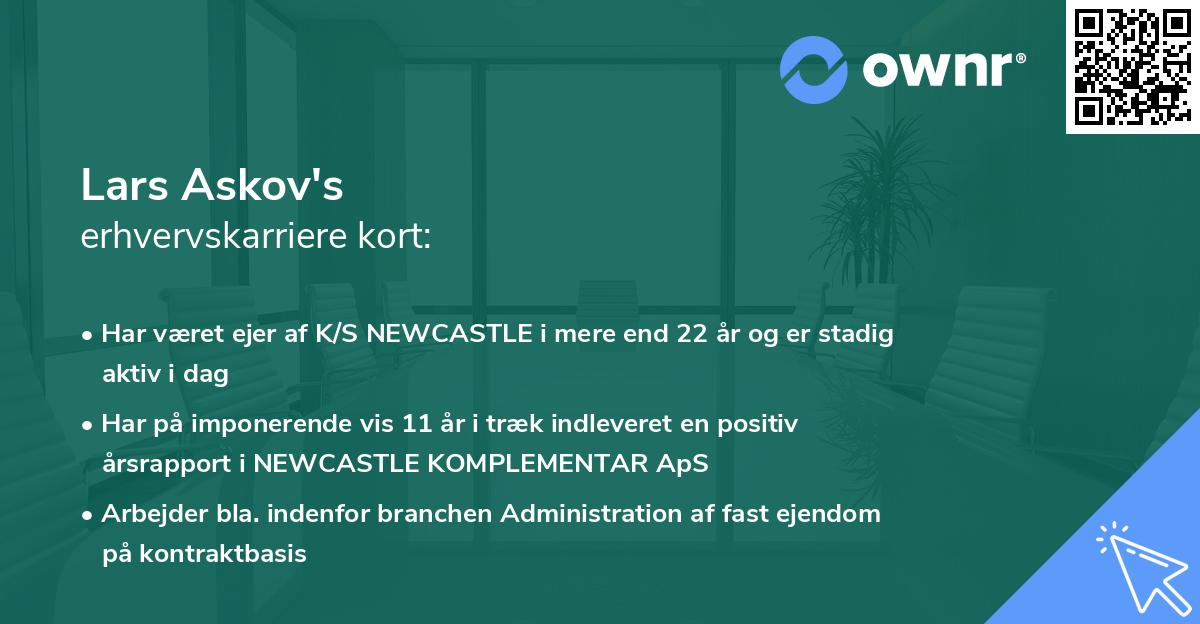 Lars Askov's erhvervskarriere kort