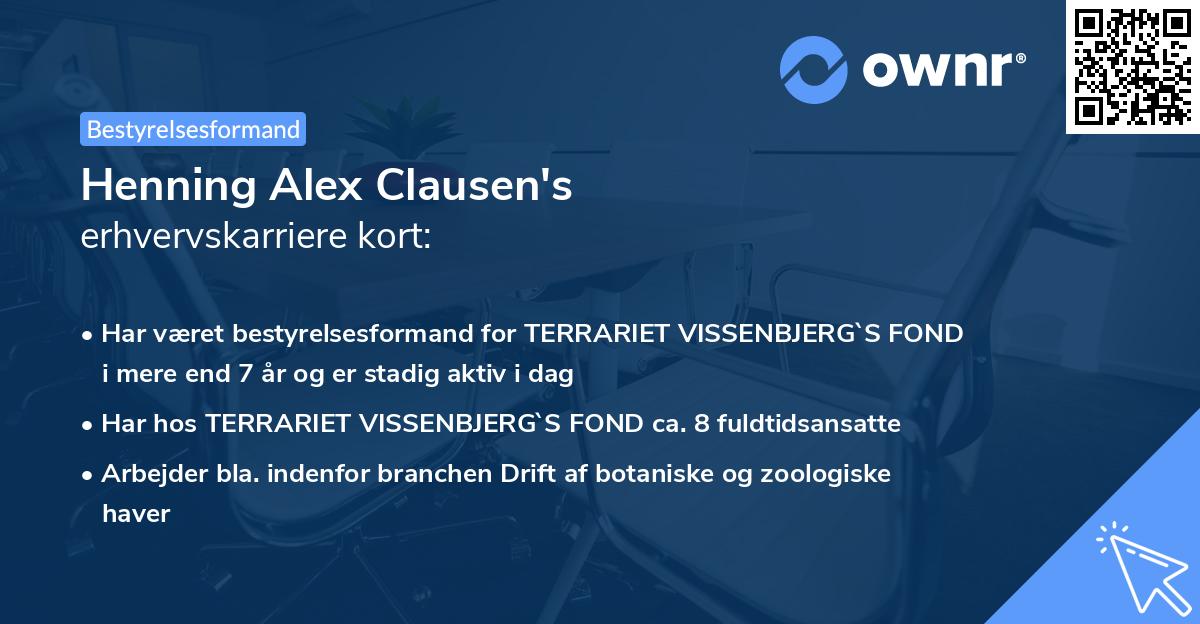 Henning Alex Clausen's erhvervskarriere kort