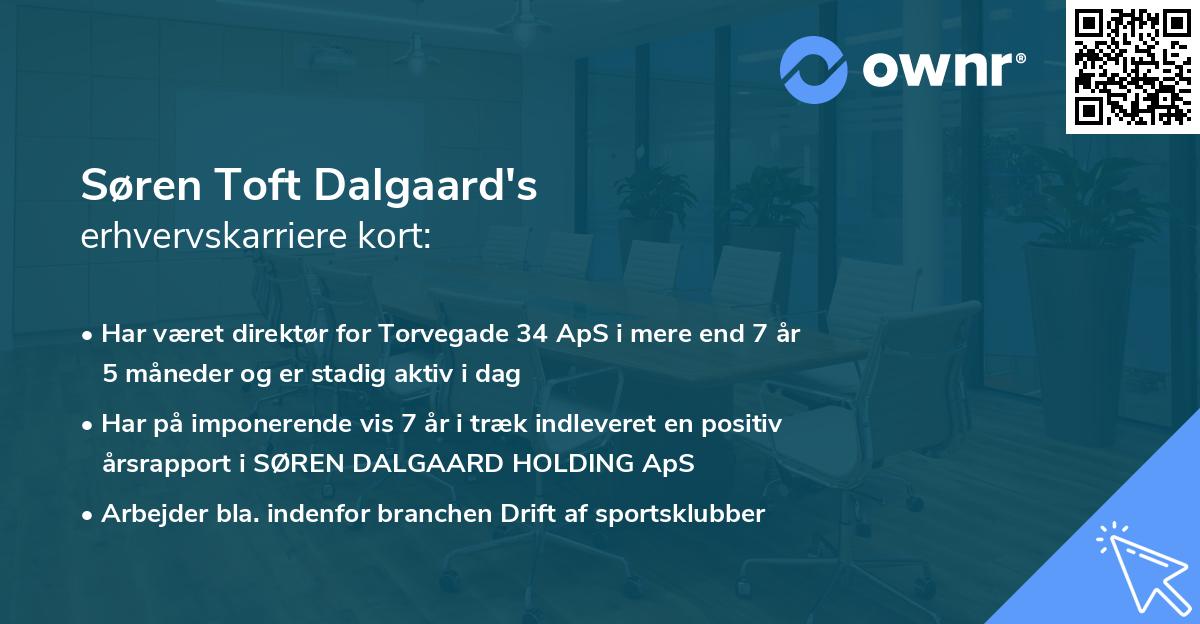 Søren Toft Dalgaard's erhvervskarriere kort