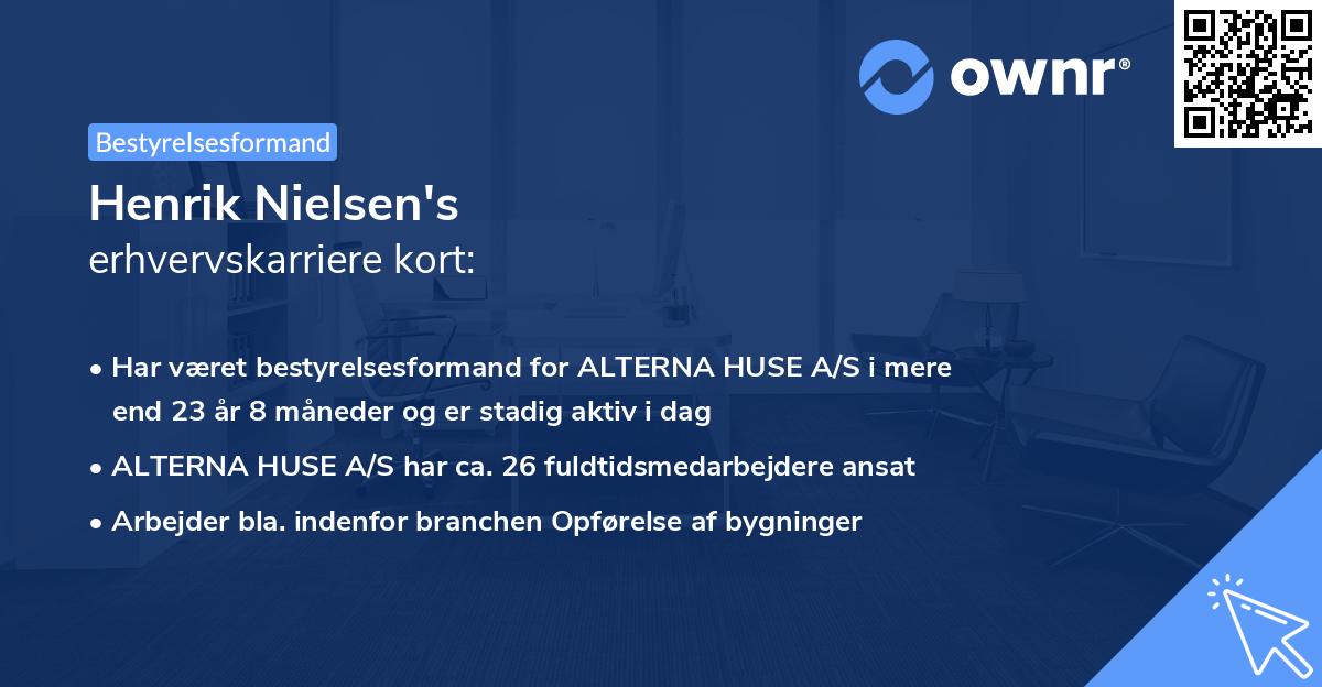 Henrik Nielsen's erhvervskarriere kort