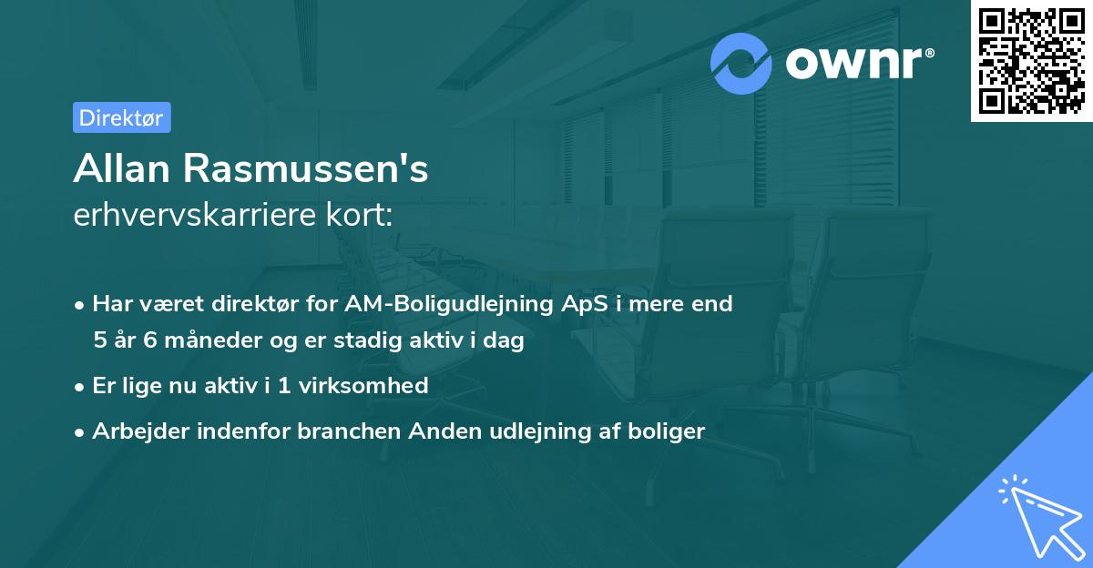 Allan Rasmussen's erhvervskarriere kort