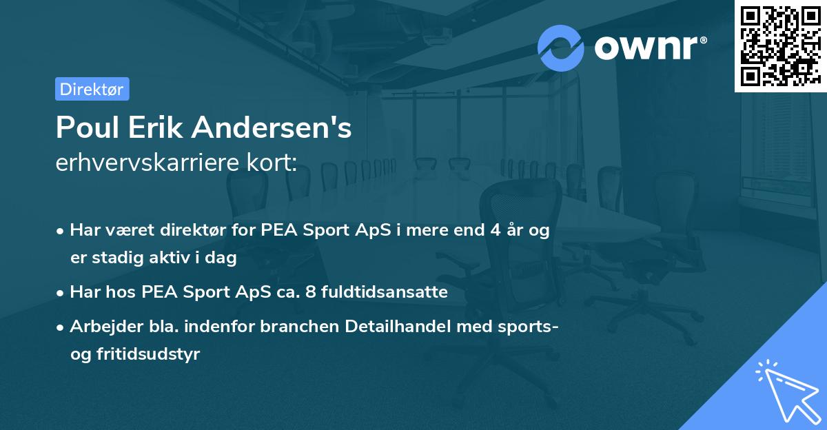 Poul Erik Andersen's erhvervskarriere kort