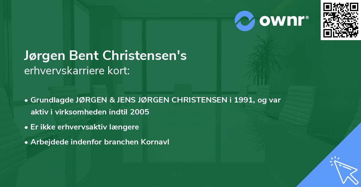Jørgen Bent Christensen's erhvervskarriere kort