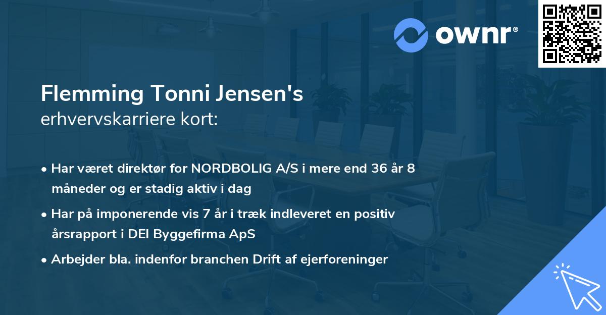 Flemming Tonni Jensen's erhvervskarriere kort