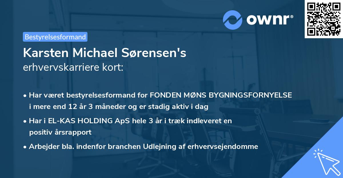 Karsten Michael Sørensen's erhvervskarriere kort