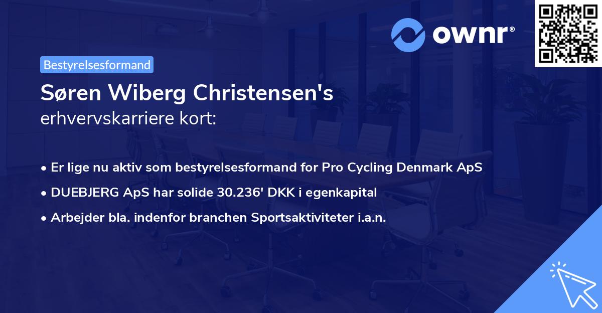 Søren Wiberg Christensen's erhvervskarriere kort