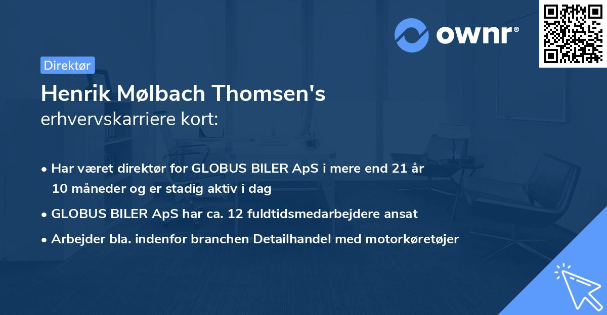 Henrik Mølbach Thomsen's erhvervskarriere kort