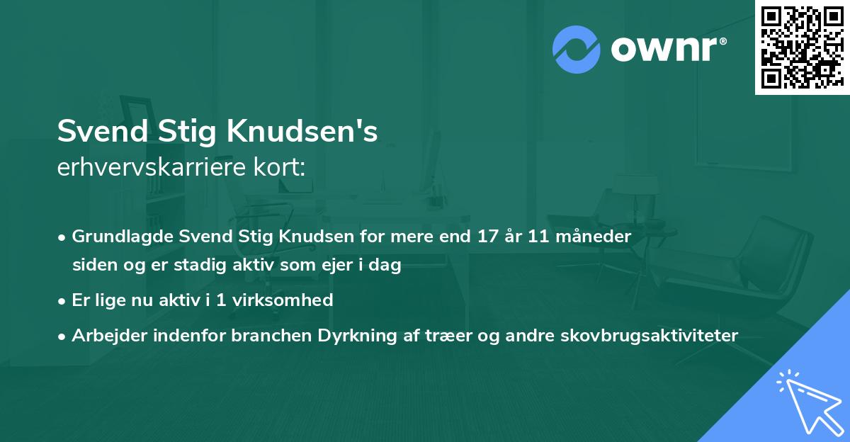 Svend Stig Knudsen's erhvervskarriere kort