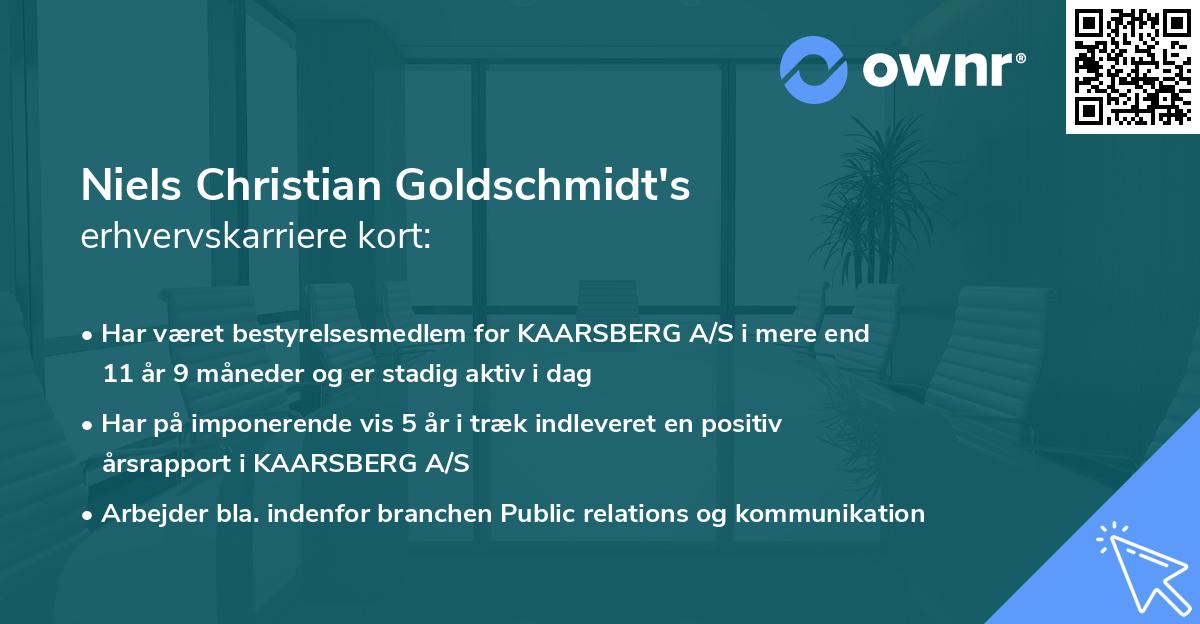 Niels Christian Goldschmidt's erhvervskarriere kort