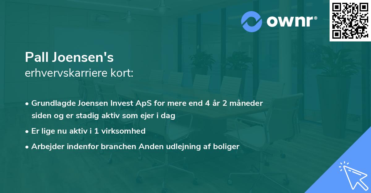 Pall Joensen's erhvervskarriere kort