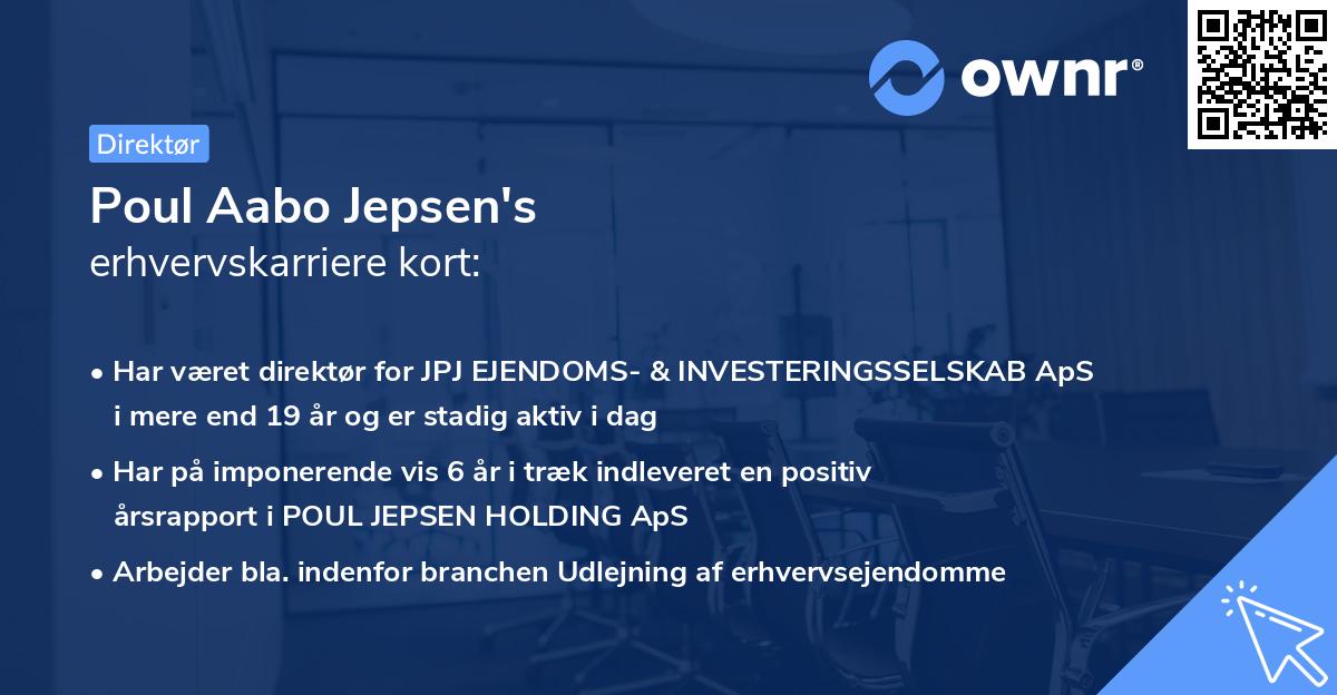 Poul Aabo Jepsen's erhvervskarriere kort