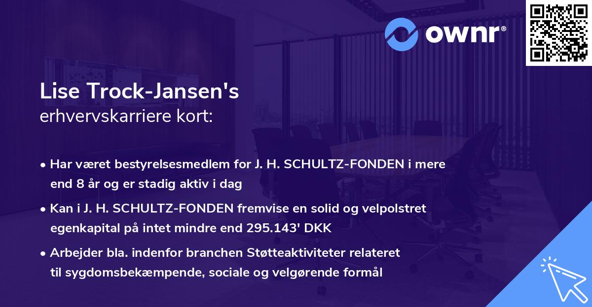 Lise Trock-Jansen's erhvervskarriere kort