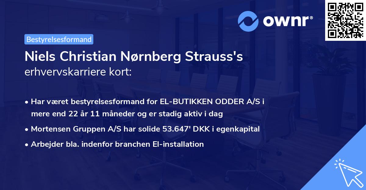 Niels Christian Nørnberg Strauss's erhvervskarriere kort