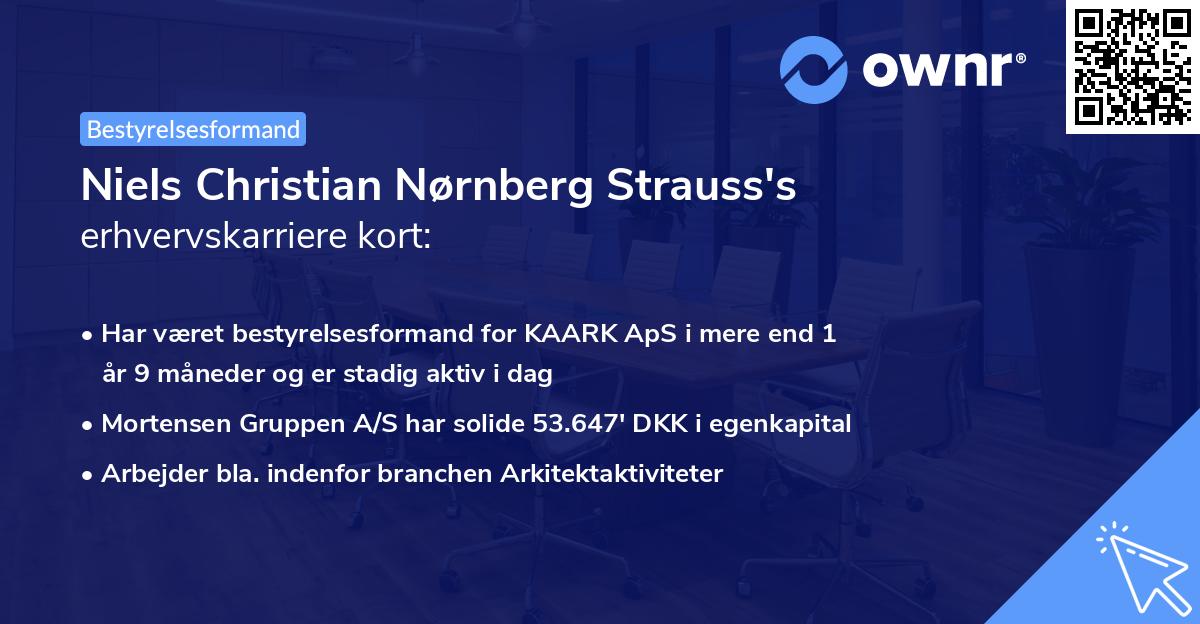 Niels Christian Nørnberg Strauss's erhvervskarriere kort