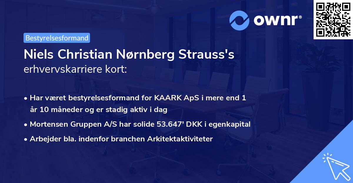 Niels Christian Nørnberg Strauss's erhvervskarriere kort
