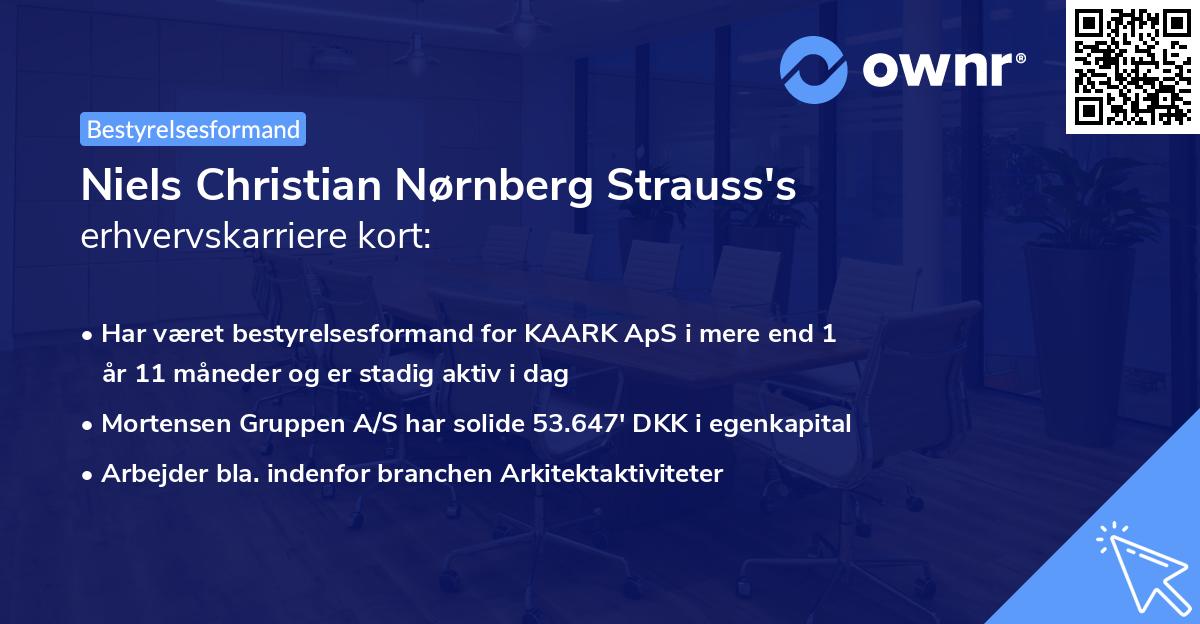 Niels Christian Nørnberg Strauss's erhvervskarriere kort