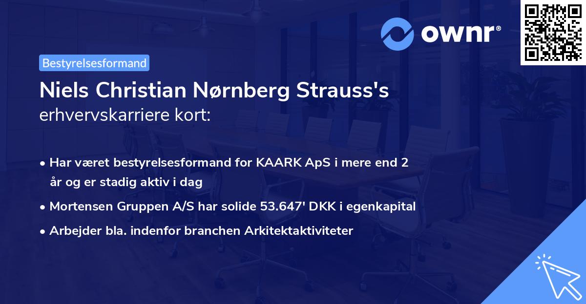 Niels Christian Nørnberg Strauss's erhvervskarriere kort