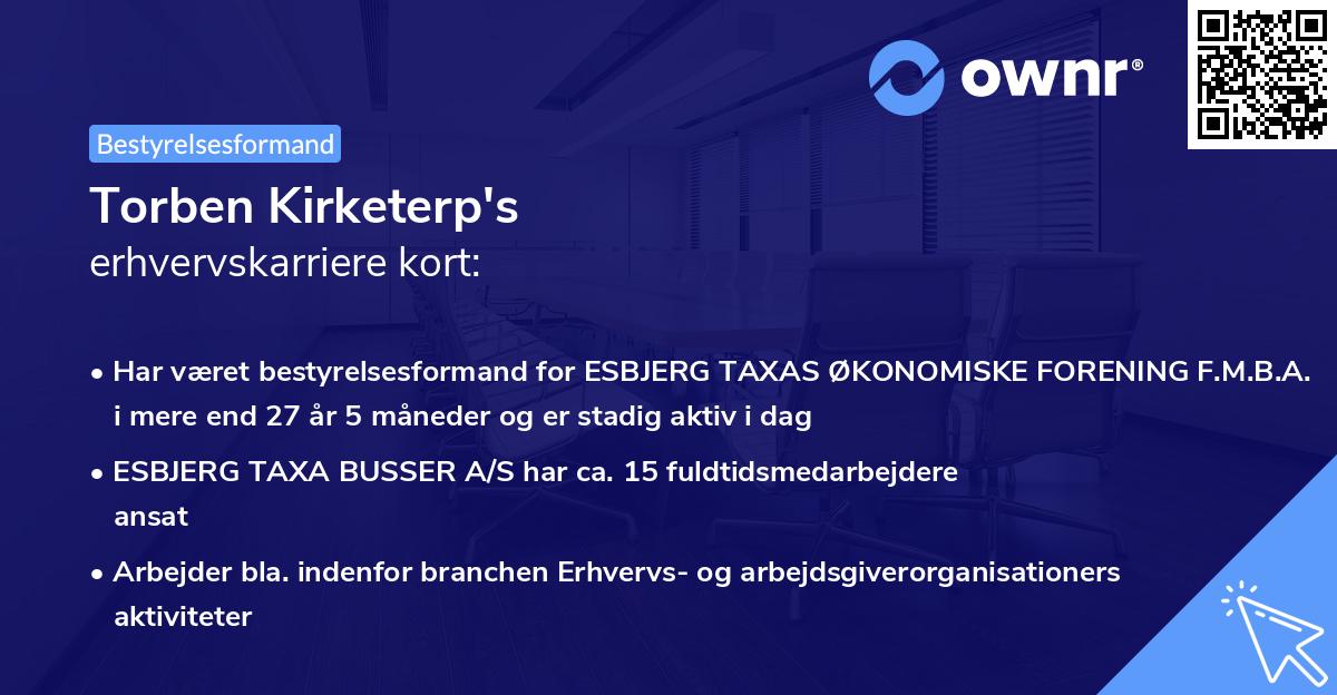 Torben Kirketerp's erhvervskarriere kort