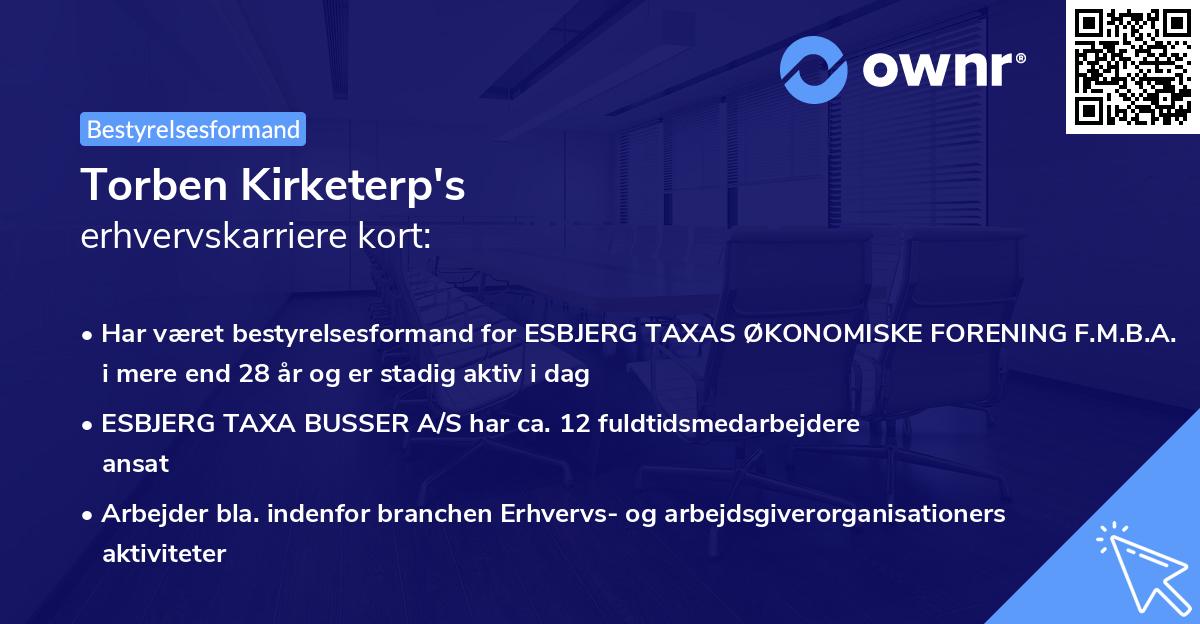 Torben Kirketerp's erhvervskarriere kort