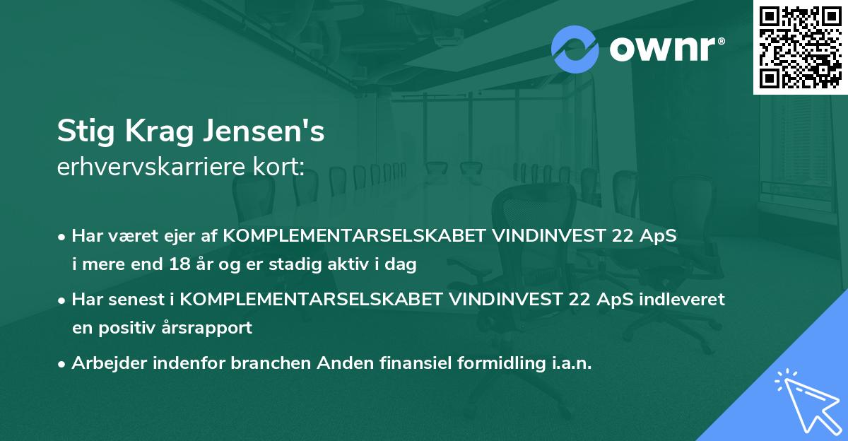 Stig Krag Jensen's erhvervskarriere kort