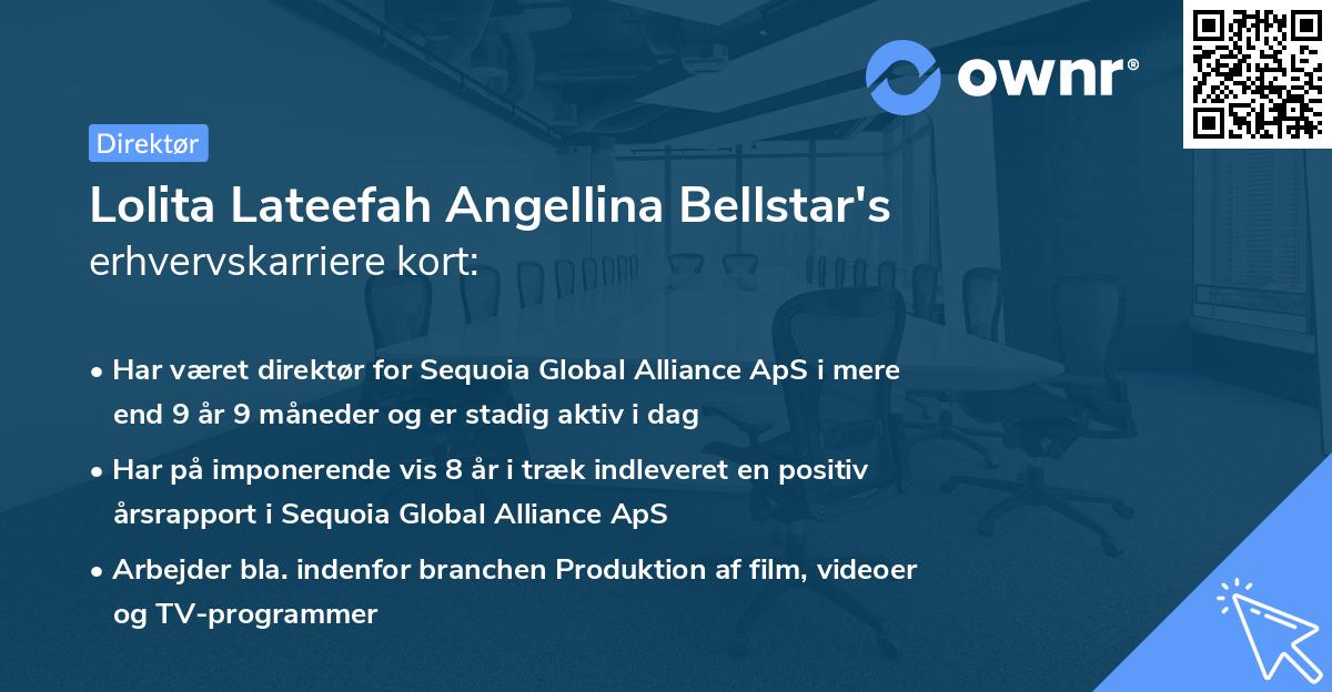 Lolita Lateefah Angellina Bellstar's erhvervskarriere kort