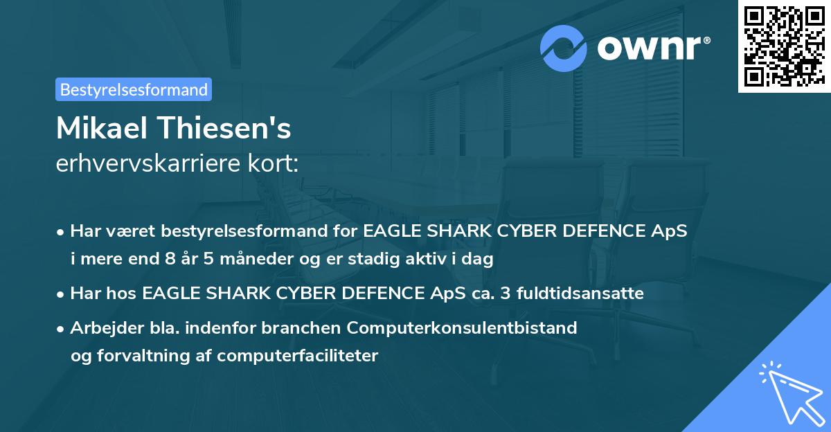 Mikael Thiesen's erhvervskarriere kort