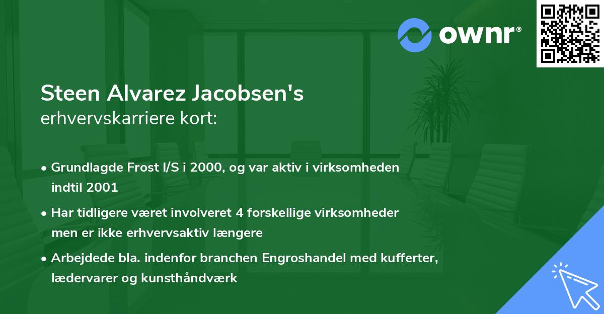 Steen Alvarez Jacobsen's erhvervskarriere kort