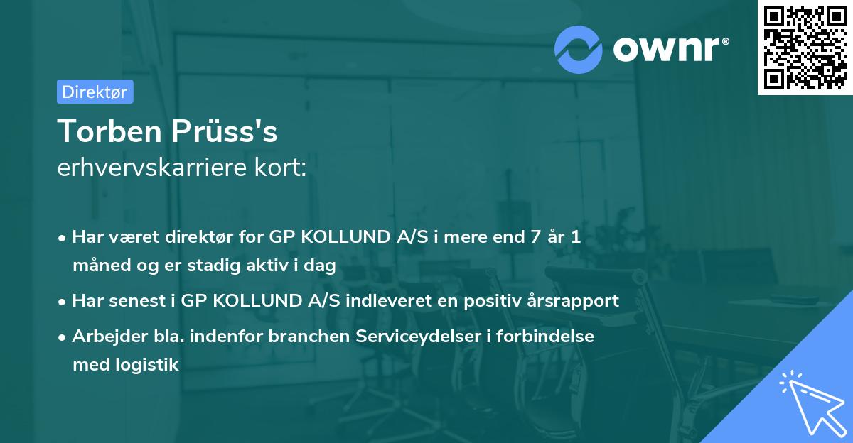 Torben Prüss's erhvervskarriere kort