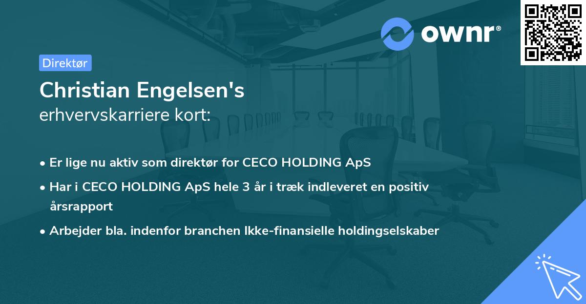 Christian Engelsen's erhvervskarriere kort