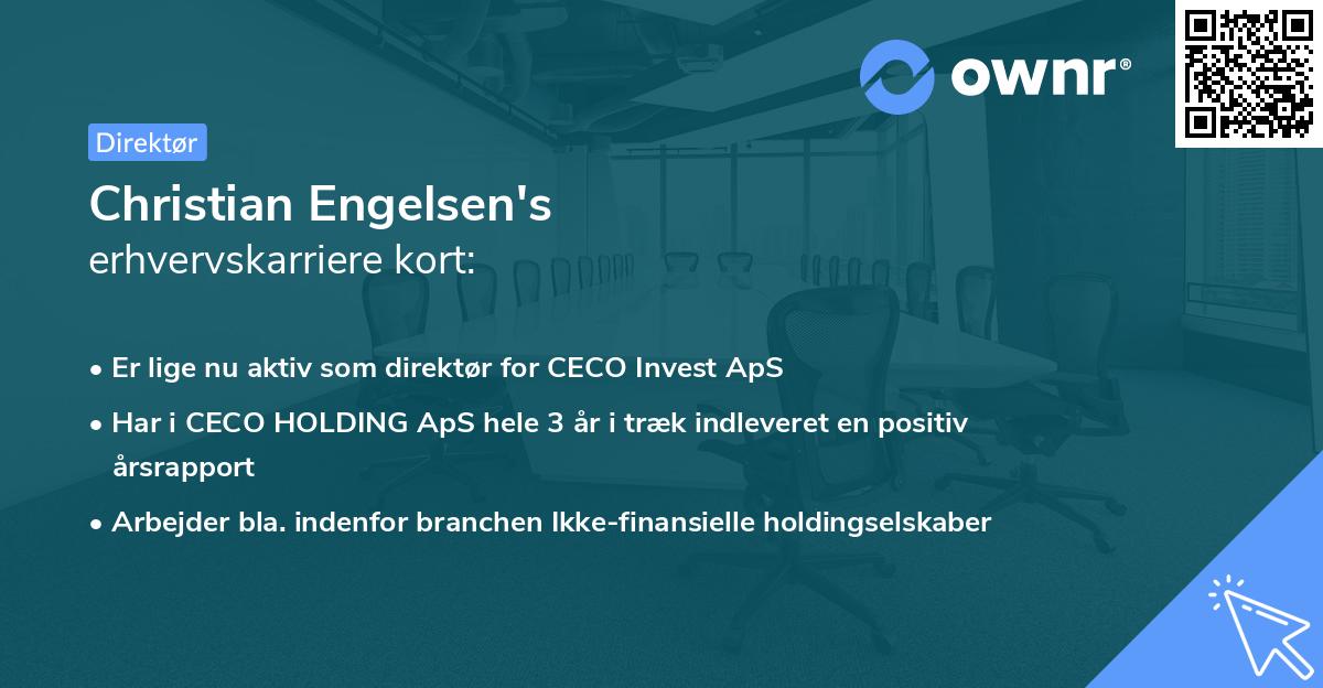 Christian Engelsen's erhvervskarriere kort