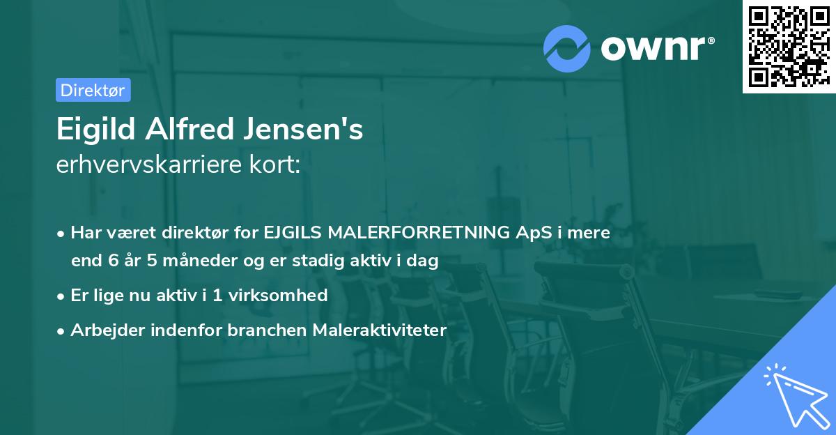 Eigild Alfred Jensen's erhvervskarriere kort